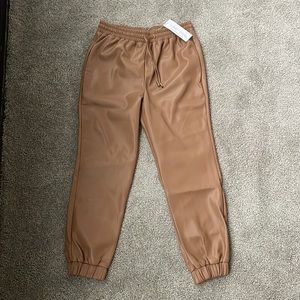 Bishop and Young Vegan Leather Jogger Pants